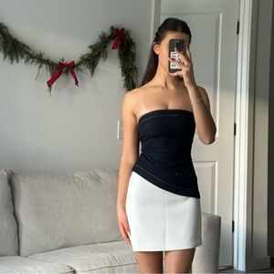 NWT Mango denim strapless top size small.